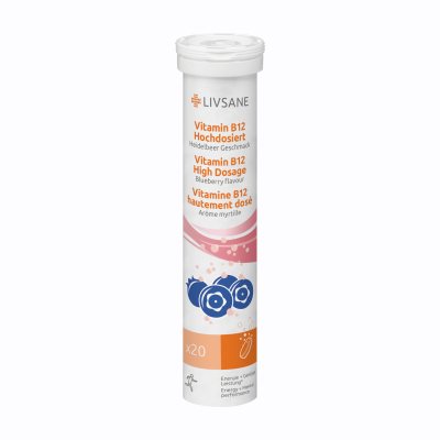 LIVSANE vitamino B12 šnypščiosios tabletės N20
