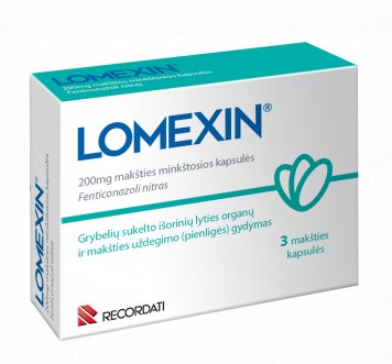 LOMEXIN 200 mg makšties minkštos kapsulės N3