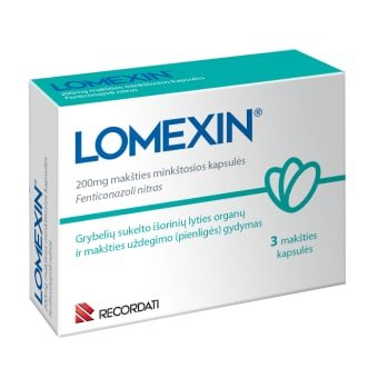 LOMEXIN, 200mg, makšties minkštosios kapsulės, N3