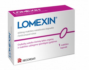 LOMEXIN 600 mg makšties minkštos kapsulės N1
