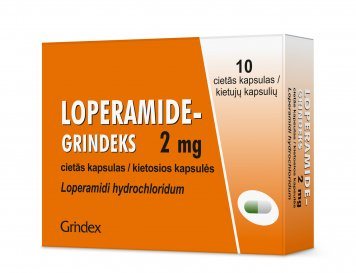 LOPERAMIDE-Grindeks 2 mg kapsulės N10