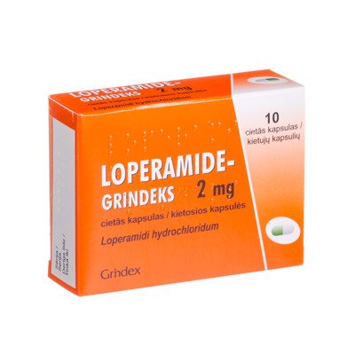 LOPERAMIDE-GRINDEKS, 2 mg, keitosios kapsulės, N10