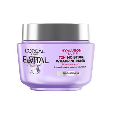 L'OREAL ELVITAL HYALURON PLUMP 72H, drėkinanti plaukų kaukė, 300 ml