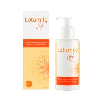 Lotamile Soft švelnus, kvapą neutralizuojantis intymios higienos prausiklis moterims, 150 ml
