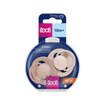 LOVI silikoniniai dinaminiai čiulptukai Prime, Nude/ Blush, 18+m, 34/407, 2 vnt., 2 vnt