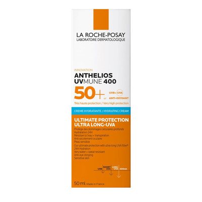 LRP ANTHELIOS UVMune 400, drėkinamasis veido kremas, SPF50+