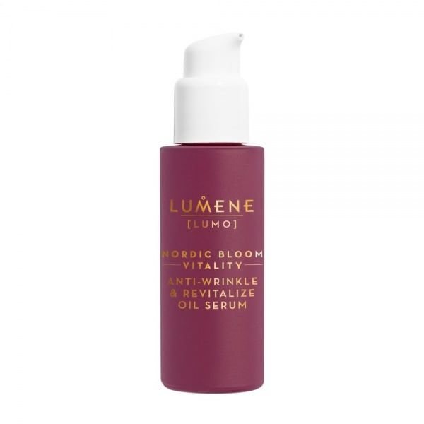 LUMENE aliejinis veido serumas LUMO NORDIC BLOOM VITALITY ANTI-WRINKLE & REVITALIZE, 30 ml