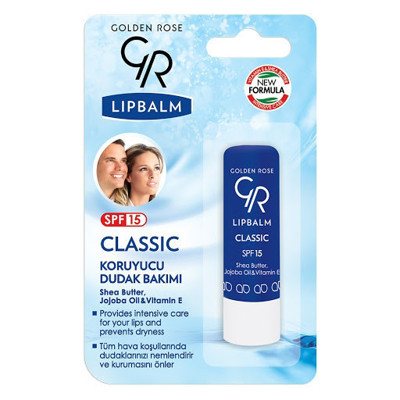 Lūpų balzamas Golden Rose SPF15 Nr.01 Classics