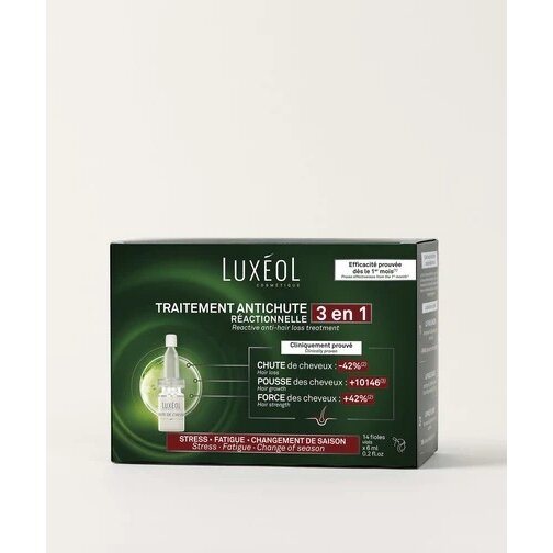 Luxeol ampulės nuo reaktyvaus plaukų slinkimo x 7ml, 14 vnt