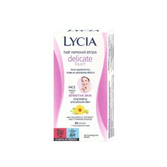 LYCIA depiliacinės juostelės veidui, jautriai odai, 20 vnt