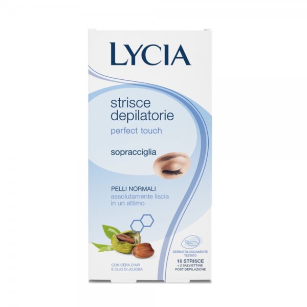 LYCIA depiliacinės vaško juostelės antakių korekcijai PERFECT TOUCH, 16 vnt