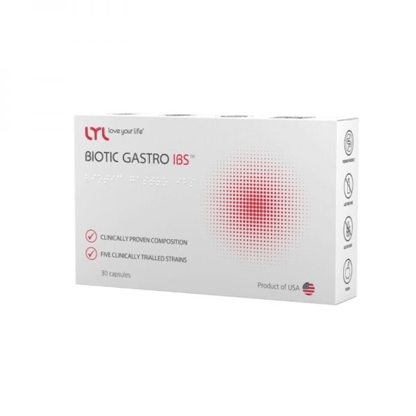 LYL maisto papildas BIOTIC GASTRO IBS, 30 kaps.