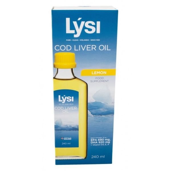 LYSI maisto papildas JECORIS OIL, citrinų skonio, 240 ml