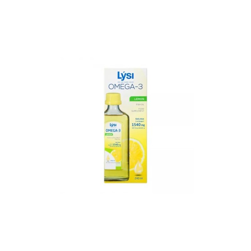 LYSI Omega-3 žuvų taukai citrinų sk., 220 g
