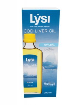 LYSI Žuvų taukai Natūralūs skystis, 240 ml