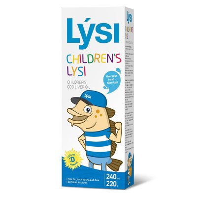 LYSI, ŽUVŲ TAUKAI VAIKAMS, NATŪRALAUS SKONIO, /220 G, 240 ml