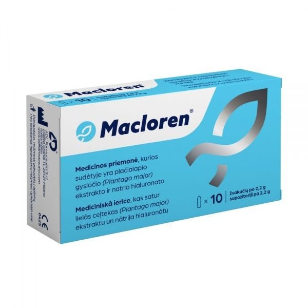 MACLOREN žvakutės, x 2,2 g, 10 vnt