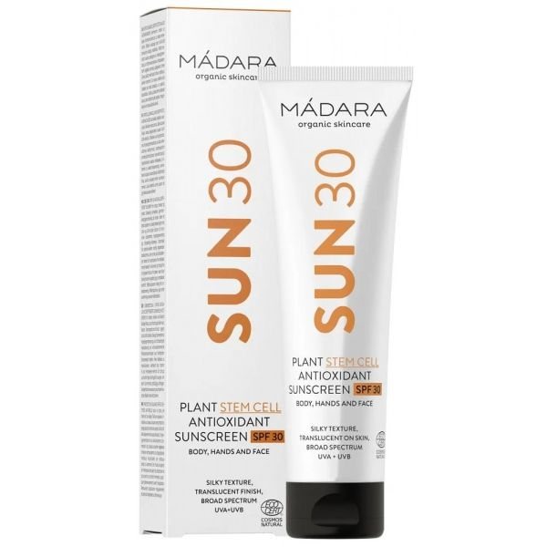 MADARA apsauginis kremas nuo saulės su augalų kamieninėmis ląstelėmis, SPF30, 100 ml
