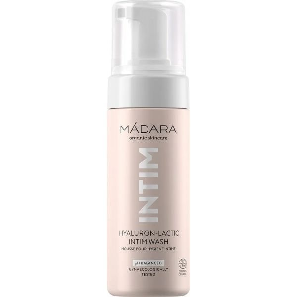 MADARA ekologiškas intymios higienos prausiklis su hialurono ir pieno rūgštimis, 150 ml