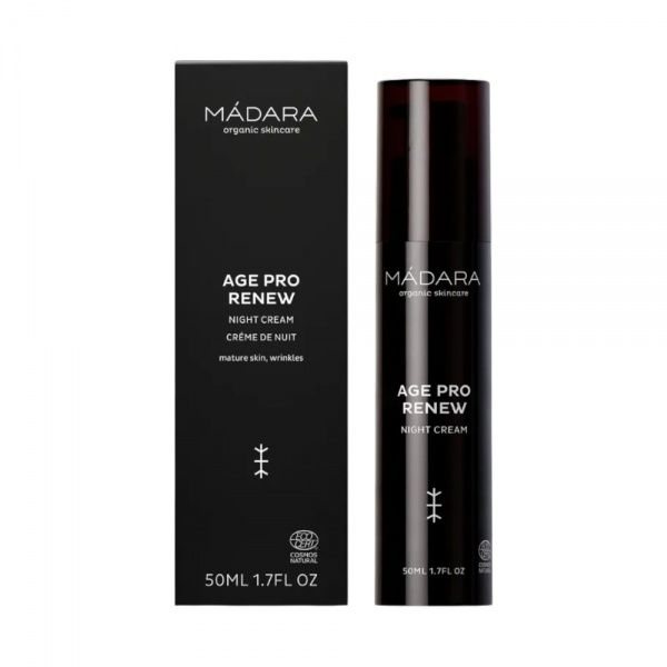 MÁDARA, Naktinis veido kremas AGE PRO RENEW, 50 ml