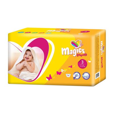 MAGICS EASYSOFT sauskelnės MIDI, 6-, 54 vnt., 10 kg