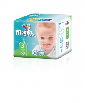 MAGICS FlexiDry Midi 6- sauskelnės vaikams N36, 10 kg