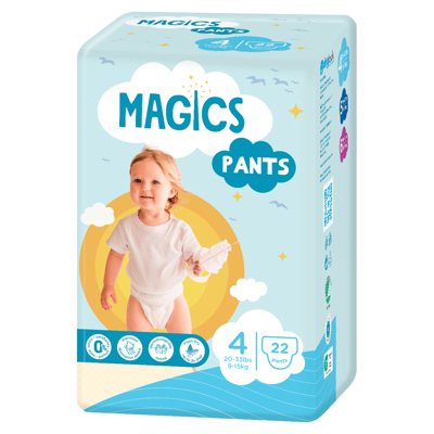 MAGICS PANTS sauskelnės-kelnaitės MAXI, 9-, 22 vnt., 15 kg