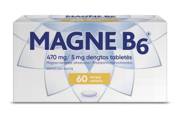 MAGNE B6 470 mg/5 mg dengtos tabletės N60