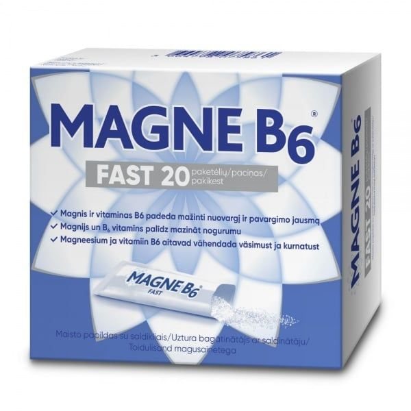 MAGNE B6 maisto papildas FAST, 20 pak.