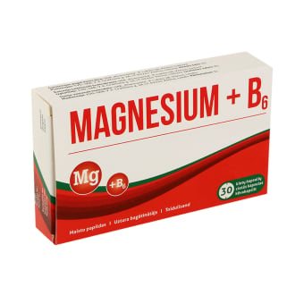 MAGNESIUM + B6, 30 kietų kapsulių