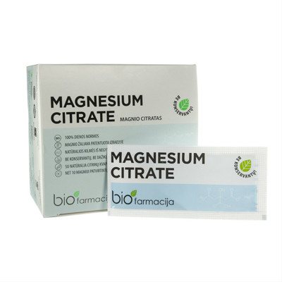 MAGNESIUM CITRATE, milteliai, 50 paketėlių