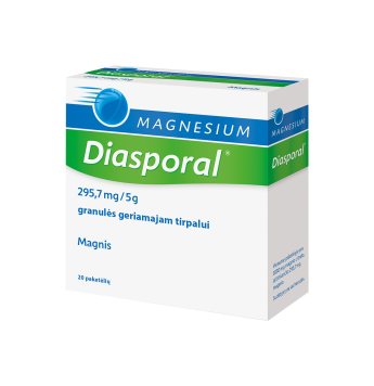 MAGNESIUM Diasporal 295,7 mg/ granulės geriamajam tirpalui paketėlyje N20, 5 g