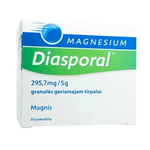 Magnesium Diasporal 295.7mg/ granulės geriamam tirpalui N50, 5 g
