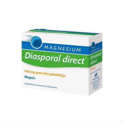 MAGNESIUM DIASPORAL DIRECT, 400mg, 20 paketėlių