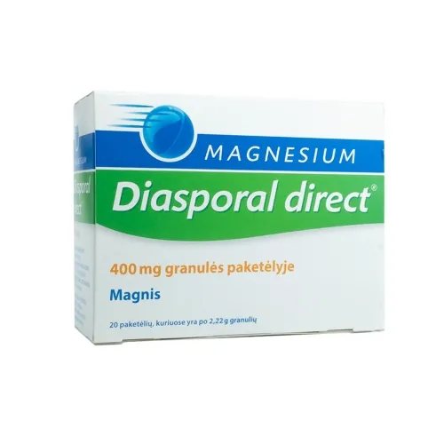 Magnesium Diasporal direct 400mg granulės paketėlyje N20