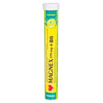 MAGNEX + B6, 375 mg, 20 šnypščiųjų tablečių