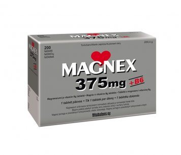 MAGNEX + B6 Vitaminas 375 mg tabletės N200