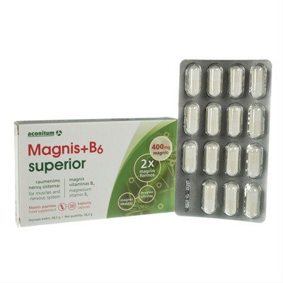 MAGNIS + B6 SUPERIOR, 30 kapsulių
