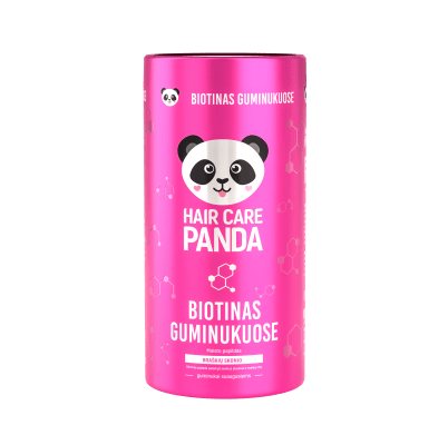 Maisto papildas „Hair Care Panda Biotinas guminukuose“, 60 guminukų