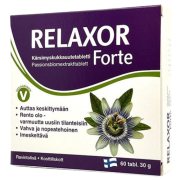 Maisto papildas nervų sistemai su raudonžiedės pasifloros ekstraktu RELAXOR FORTE, 60 tab.