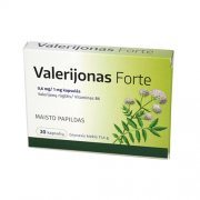 Maisto papildas nervų sistemai VALERIJONAS FORTE, 30 kaps.