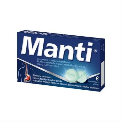 Manti mėtų skonio kramtomosios tabletės N8