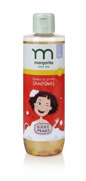 MARGARITA KAKĖS MAKĖS žemuogių kvapo šampūnas BE AŠARŲ, be SLS, 250 ml