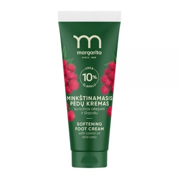 MARGARITA pėdų kremas su ricinos aliejumi ir šlapalu, 75 ml
