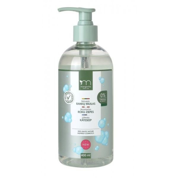 MARGARITA skystas rankų muilas ALLERGY CERTIFIED, bekvapis, 400 ml