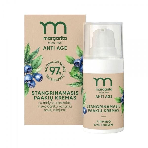 MARGARITA stangrinamasis paakių kremas ANTI AGE, 15 ml