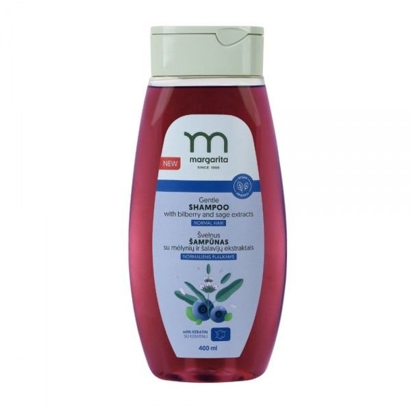 MARGARITA švelnus šampūnas su mėlynių ir šalavijų ekstraktais, 400 ml