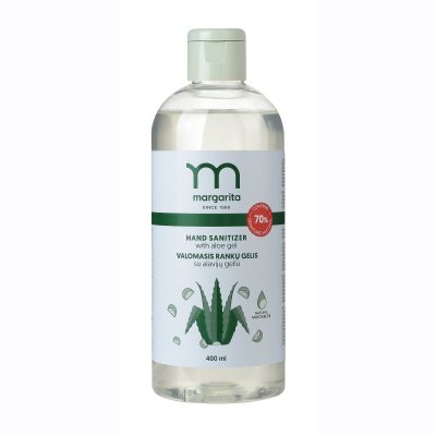 MARGARITA valomasis rankų gelis su alavijų geliu, 400 ml