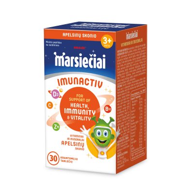 Marsiečiai Imunactiv apelsinų skonio kramtomosios tabletės N30