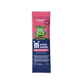 MARSIEČIAI LOLLIPOPS ledinukas imunitetui, aviečių skonio, 1 vnt., 10 g